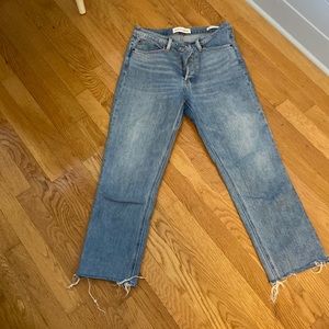 The Denim Forum Argo High Rise Straight 28L from Aritzia